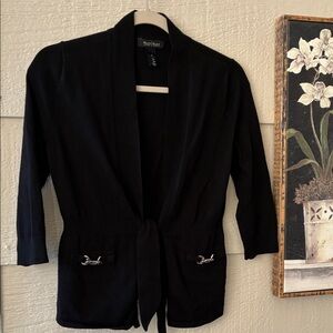White House Black Market Classic Black Cardigan